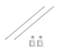 QUARKZMAN Tige filetée 5/16"-18 UNC, 2 vis longues en acier inoxydable 304, filetage à droite, longueur 400 mm (15,7"), avec rondelles carrées pour le montage et la fixation de meubles.