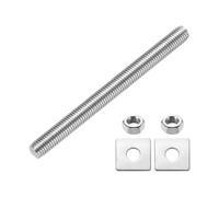 QUARKZMAN Tige Filetée Complète M14x130mm, Tiges Filetées Complète Filetage à Droite en Acier Inoxydable 304 avec Écrous et Rondelle Plate pour Serre-Joints Crochets U-Boulons, Argenté