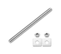 QUARKZMAN Tige Filetée Intégrale, M14 x 150mm Acier Inoxydable 304 Goujons Filetés avec Écrous et Rondelles pour Serre-joints, Crochets et U-Bolts, Argent