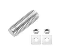 QUARKZMAN Tige Filetée Intégrale, M14 x 40mm en Acier Inoxydable 304 avec Écrous et Rondelles pour Serre-joints, Supports et U-Bolts, Argent
