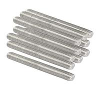 QUARKZMAN Tige Filetée M10 x 100mm 1,5mm Pas Entièrement Tiges Filetées x 10 Pièce 304 Inox Acier Mâle Fileté Tige Barre pour Boulons et Pinces et Cintres et Boulons en U,[Argent]