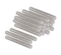 QUARKZMAN Tige Filetée M6 x 50mm 1mm Pas Entièrement Tiges Filetées x 20 Pièce 304 Inox Acier Mâle Fileté Tige Barre pour Boulons et Pinces et Cintres et Boulons en U,[Argent]