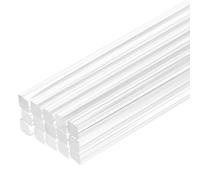 QUARKZMAN Tiges Carrées en Acrylique 4mm x 250mm 15 Pièces