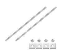 QUARKZMAN tiges entièrement filetées, pas de filetage M10-1,5, longueur 350 mm, en acier inoxydable, filetage à droite, avec écrous et rondelles pour colliers, supports et boulons en U