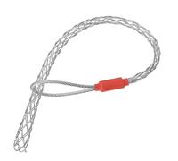 QUARKZMAN Tire-Câble 1Ft Tire-Chaussette en Maille Métallique pour Câble, Tête Unique, en Acier Galvanisé, Couverture en Filet Lisse pour Câble de 10-12mm (Rouge)