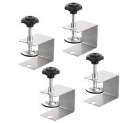 QUARKZMAN Tiroir Façade Installation Pinces, Inox Acier Armoire Gabarit C Pinces pour Tables Bureaux, 4pcs