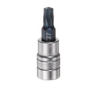 QUARKZMAN Torx Embout Douille T27 Solide Étoile 1/4" Entraînement 1.46" Longueur S2 Acier Embout CR-V Douille pour Cliquet Clé, Coulisse Barre, Extension Tige