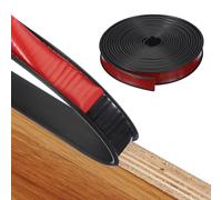 QUARKZMAN TPE U-Shape Edge Banding Self Adhesive Flexible Veneer Edging Trim 6m x 25mm Furniture Edge Protector for Shelf Cabinet Table Repair Restoration (Black)