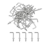 QUARKZMAN Tricots À Angle Droit 1/2" Argent 50 Pièces | Tricots À Vis En Forme De L, Tricots À Visser, Tricots À Vis Métalliques À Angle Droit En 7 Formes, Pour Suspendre