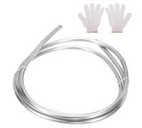 QUARKZMAN TUBE ENROULÉE EN ACIER INOXYDABLE, 5/16" OD X 6.56 FT TUBE INDUSTRIEL 316 EN ACIER INOXYDABLE SOUDÉ AVEC GANTS, TON ARGENTÉ 0.04" D'ÉPAISSEUR