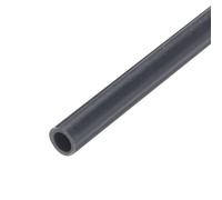 QUARKZMAN Tube Rigide en PVC de 3/16 Pouce, Tuyau Rond, Tuyauterie, Tuyauterie, 5 mm ID 7 mm OD 9" Longueur Gris Foncé Haute Résistance pour Tuyau d'Eau, Artisanat, Manchon de Câble