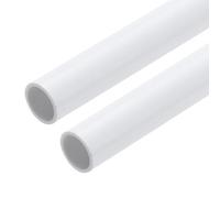 QUARKZMAN Tube Rigide en PVC, Tuyau Rond, Tuyauterie, Matériel de Tuyauterie 9mm ID 11mm OD 9" Longueur Blanc Haute Résistance pour Tuyau d'Eau, Loisirs Créatifs, Manchon de Câble 2 Pièces