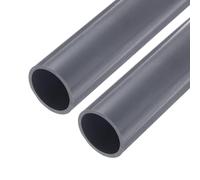 QUARKZMAN Tube Rigide PVC Rond Tuyau 34mm ID 40mm OD 9" Longueur Gris Clair Haute Résistance pour d'Eau, Artisanat, Gaine Câble 2Pièces