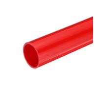 QUARKZMAN Tube Rond Rigide en PVC 35,2mm ID 40mm OD 350mm Longueur Rouge pour Conduite d'Eau, Artisanat, Manchon de Câble