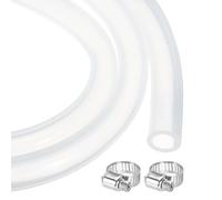 QUARKZMAN Tuyau En Caoutchouc De Silicone Transparent 10ft 12.7mm x 19mm Tuyau Plastique Flexible Pour Brasage, Fabrication De bordeaux, 1/2" ID 3/4" OD, Avec 2pcs Colliers