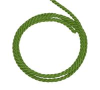 QUARKZMAN Twisted Cord Trim, 11 Yard 3.5mm 3-Ply Twine Braided Rope Shiny Thread String pour Craft Gift Bag Curtain Christmas Decor, Olive Green - 10m