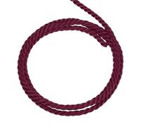 QUARKZMAN Twisted Cord Trim, 16 Yard 4mm 3-Ply Twine Braided Rope Shiny Thread String pour Craft Gift Bag Curtain Christmas Decor, Wine Red - 15m
