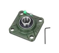 QUARKZMAN UCF204 Palier Lisse, Alésage De 20mm Auto-Alignant, Base En Fonte Solide, Roulement À Billes Monté Sur Flasque Carré En Acier Chromé, (ABEC3)