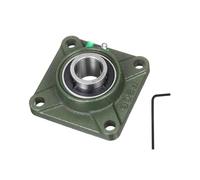 QUARKZMAN UCF206-18 Palier Lisse, Alésage De 1-1/8 Pouce Auto-Alignant, Base En Fonte Solide, Palier À Billes Monté Sur Flasque Carré En Acier Chromé, (ABEC3)