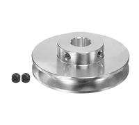 QUARKZMAN V-Type Poulie 10mm Alésage 50mm Extérieur Dia Simple Rainure Aluminium Alliage pour 3-5MM PU Rond Ceinture Moteur Arbre Perçage Machine