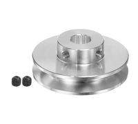 QUARKZMAN V-Type Poulie 8mm Alésage 41mm Extérieur Dia Simple Rainure Aluminium Alliage pour 3-5MM PU Rond Ceinture Moteur Arbre Perçage Machine