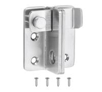 QUARKZMAN Verrou à Bascule pour Portail Coulissant en Acier Inoxydable avec Trou pour Cadenas pour Grange, Armoire, Cage pour Animaux, Clôture en Bois, Fenêtre de Garage, Couleur Argent