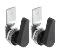 QUARKZMAN Verrou À Came Déporté Actionné Par Le Pouce, Longueur De Cylindre 5/7 Pouce Poignée En Alliage D'Aluminium Bouton Tournant Pour Electric Box Mailbox (Noir, Lot De 2)