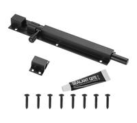 QUARKZMAN Verrou À Coulisseau, 8 Pouces serrure de sûreté Pour Porte En Acier Inoxydable Avec Vis, Verrous Coulissants Pour Portes De Grange, Armoires, Portes De Patio, Noir