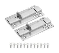 QUARKZMAN Verrou De Porte 3.43 X 1.65 Pouce Montage En Surface Coulissant Verrouillage Verrou À Barillet Serrures En Acier Inoxydable Pour Meuble Armoire Porte Clôture Grille, Lot De 2