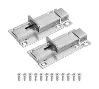 QUARKZMAN Verrou De Porte 3.95 x 1.65 Pouces Montage En Surface Coulissant Verrouillage Verrou À Barillet Serrures En Acier Inoxydable Pour Meuble Armoire Porte Clôture Grille, Lot De 2