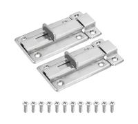 QUARKZMAN Verrou De Porte 3 X 1.65 Pouce Montage En Surface Coulisseau Verrou Coulissant Verrou À Barillet Serrures En Acier Inoxydable Pour Meuble Armoire Porte Clôture Grille, Lot De 2