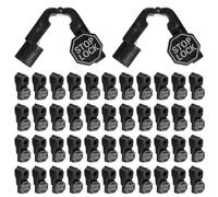 QUARKZMAN Verrous d'arrêt pour attaches de panneau 7mm 50 Pièces | Accessoire antivol, Noir, Plastique ABS, pour magasin de détail, centre commercial, supermarché, magasin de téléphones