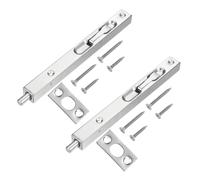 QUARKZMAN Verrous En Applique 7.87 x 0.79 Pouces Verrou Pour Portes Doubles, Mécanisme À Levier Basculant Portes Françaises Bois Double Brosse Finition Acier Inoxydable, Lot De 2