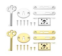 QUARKZMAN Vintage Serrures Miniatures À Mortaise Complète Avec Clés Lot De 2, Alliage De Zinc Mini Serrure Remplacement De Serrure Pour Boîte En Cèdre, Bronze