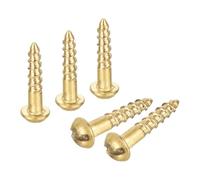 QUARKZMAN Vis à Bois M1.6 X 8mm à Tête Ronde Fendue en Laiton Auto-Taraudeuse 20 Pcs