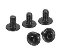 QUARKZMAN Vis À Tête Cylindrique À Embout Hexagonal À Collerette, 50 Pcs M4x5mm - Boulons De Fixation En Acier Inoxydable 304 À Entraînement Par Douille, L'installation De Meubles (Noir)