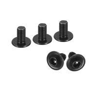 QUARKZMAN Vis À Tête Hexagonale À Collet Battu, 100 Pcs M3x5mm - 304 Acier Inoxydable Boulons À Entraînement Par Douille, Vis À Filetage Complet Pour Installation De Meubles (Noir)