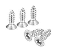 QUARKZMAN Vis À Tête Plate À Empreinte Torx, 50Pcs M3 x 10mm Acier Inoxydable 304 Vis À Tôle Anti-Vandalisme Avec Embout T10, Auto-Taraudeuses Anti-Vol Pour Bois,Industrie Mécanique (Argent)