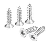 QUARKZMAN Vis À Tête Plate À Tête Fraisée Torx, 60Pcs M4x16mm Acier Inoxydable 304 Vis À Tôle Anti-Vandalisme Avec Embout T20,Auto-Taraudeuses Anti-Vol Pour Bois,Industrie Mécanique (Argent)