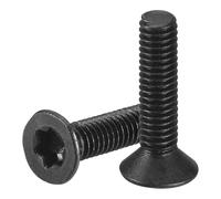 QUARKZMAN Vis A Tete Plate Torx M2-0.4 x 8mm, 50Pcs Acier Carbone Classe 10.9 Tete Fraisee Torx Antivol, Finition Oxyde Noir, Filetage Complet