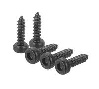 QUARKZMAN Vis Autotaraudeuses à Tête Creuse Hexagonale M2, 200 Pièces M2x8 mm en Acier Inoxydable 304, Vis Taraudeuses à Tête Creuse Hexagonale, Entraînement, Pointe Autotaraudeuse - Noir
