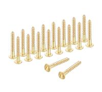 QUARKZMAN Vis En Bois, M3 x 20mm Laiton Fente Tête Ronde Auto-Taraudeuse Métal Rapide Auto-Taraudage Pour Appareils Ménagers Intérieur Meubles Travail Du Bois Lot De 58