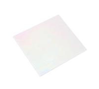 QUARKZMAN Vitrail Feuille Mosaïque Carreau 3.9 Inch x 3.9 Inch Blanc Brillant Feuilles De Vitrail Pour Artisanat DIY, Projet Artistique