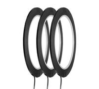 QUARKZMAN Whiteboard Tape 2mm Auto-Adhésif Ruban Graphique Ligne 66 Mètres Autocollants Marquage Grille Pour Pinstripe Tableau Effaçable Scrapbooking DIY Artisanat, Noir, Pack de 3