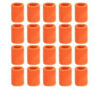 QUARKZMAN Wrist Sweatbands Sports Wrist Bands Sweat pour Men & Women Athletic Absorbent pour Basketball Football Tennis Soccer Running Working Out Orange, Pack of 20