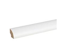 Quart de rond 14 x 14 x 2000 mm Bois massif Blanc laqué RAL9010 Plinthe