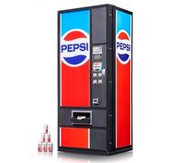 Quarter Arcades Pepsi Retro Vending Machine USB Hub - 5-Port Powered Hub with Authentic 1980s Design, LED Illumination, and Miniature Pepsi Can Dispenser