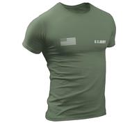 Quarter Mile Clothing T- Shirt Coupe Classique Us Army Stars & Stripes, Militar#1, XL Homme
