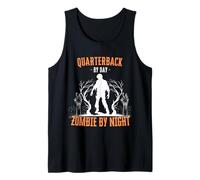 Quarterback by Day Zombie by Night Funny Halloween Creepy Débardeur