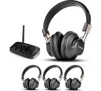 Quartet 2 - Système De Casque De Groupe Sans Fil Compatible Bluetooth Pour Tv, Église, Silencieuse, Faible Latence Et Voix Claires - Connectez Plusieurs Écouteurs À Un Téléphone, Pc, Tv
